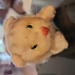 Collectible Antique Steiff Plush Tiger 🐅 Mohair, Yellow Eyes 9"